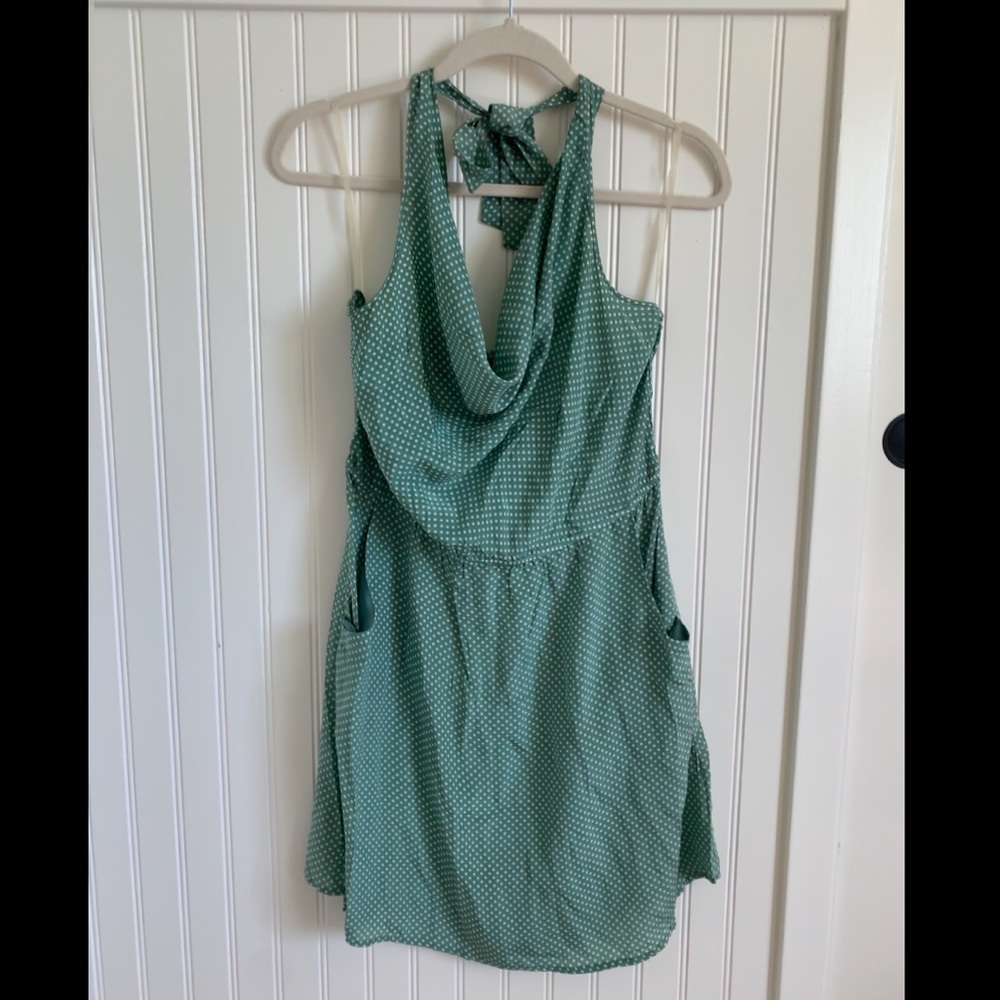 F21 silk halter dress